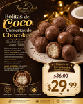 Bolitas de Coco Cubiertas de Chocolate / Chocolate Covered Coconut Bites pack 24