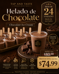Helado de Chocolate / Chocolate Ice Cream 5oz pack 24