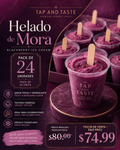 Helado de Mora / Blackberry Ice Cream 5oz pack 24
